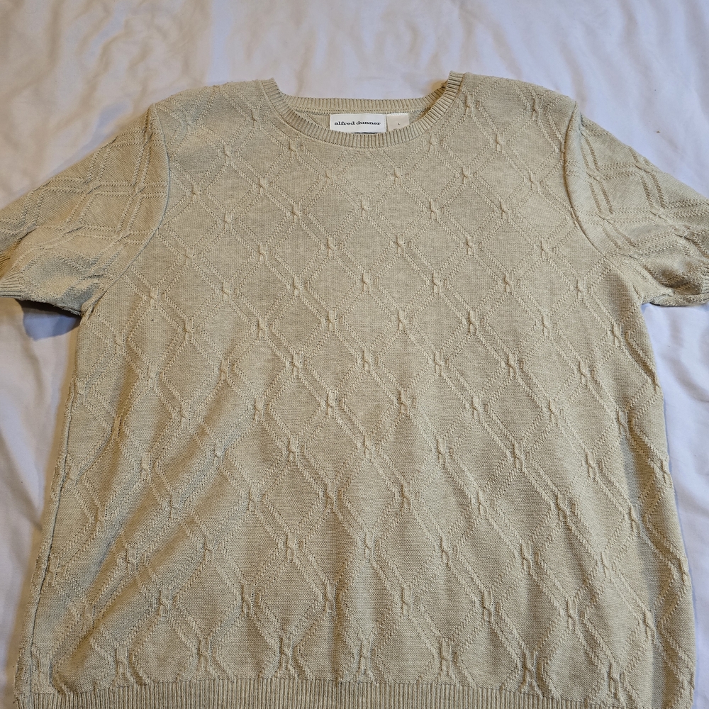 Alfred Dunner Cream Crew Neck Sweater